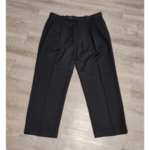 Ballin Classic Dress Pants Mens 38x31 black 100% Wool Pleated creased Canada